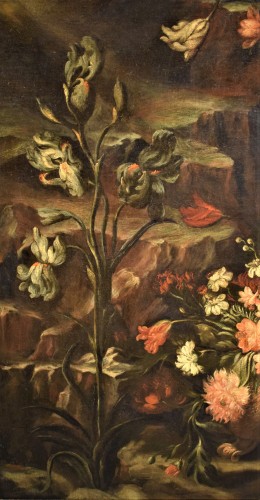 Antiquités - Grande Nature Morte de fleurs - Gaspare Lopez (1667-1732)